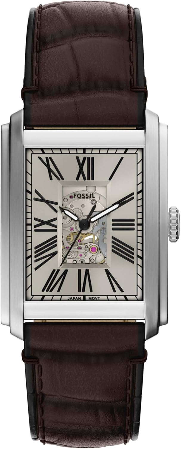 Fossil Carraway Reloj automático con esfera beige ME3272