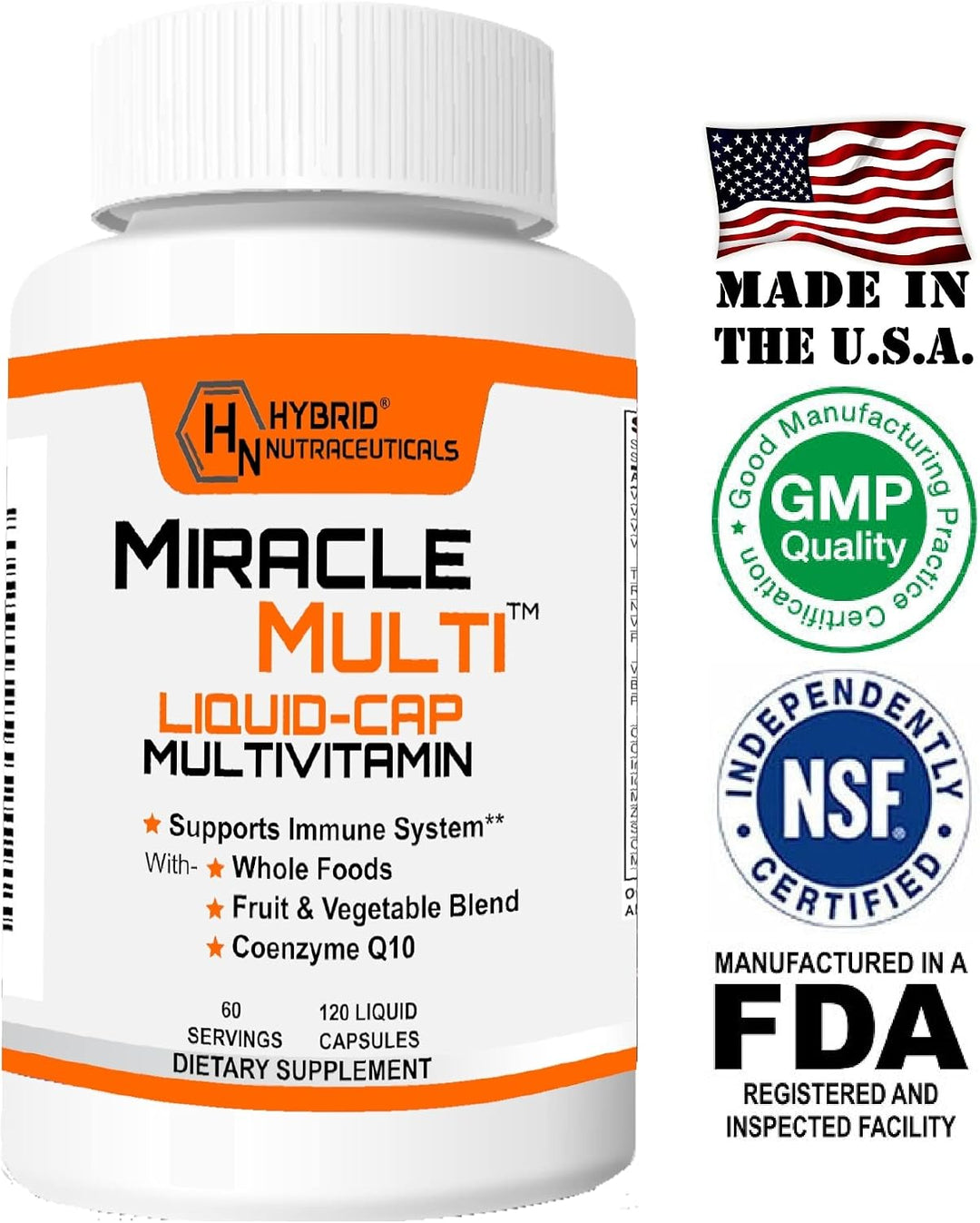 MiracleMulti Cápsulas multivitamínicas líquidas para hombres y muje...