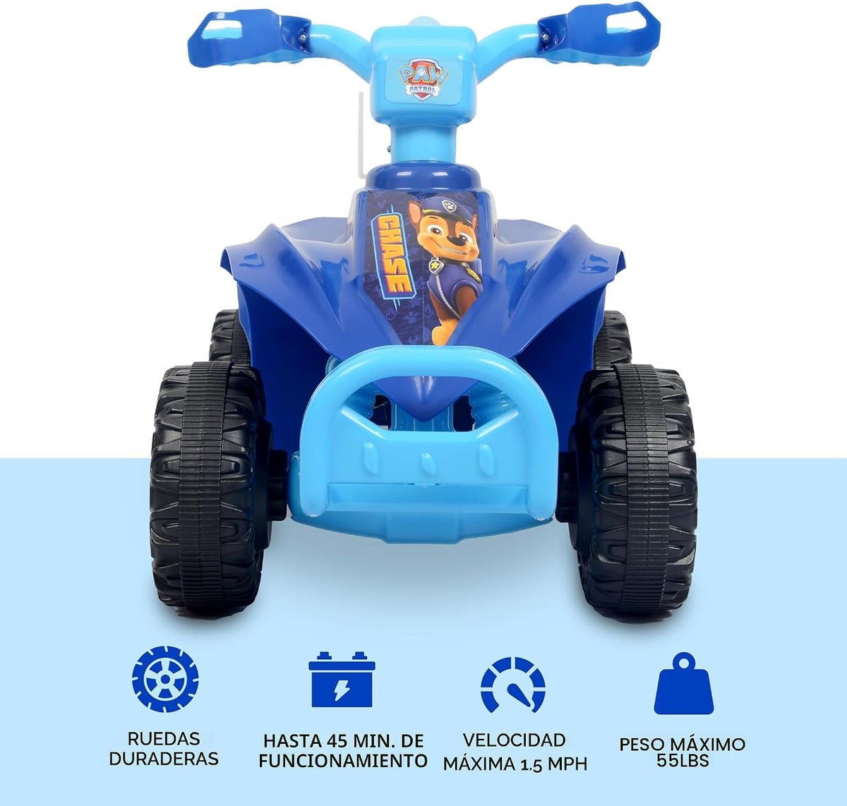 Paw Patrol Chase - ATV de 6 V para niños con batería recargable, de 2 a 3 años