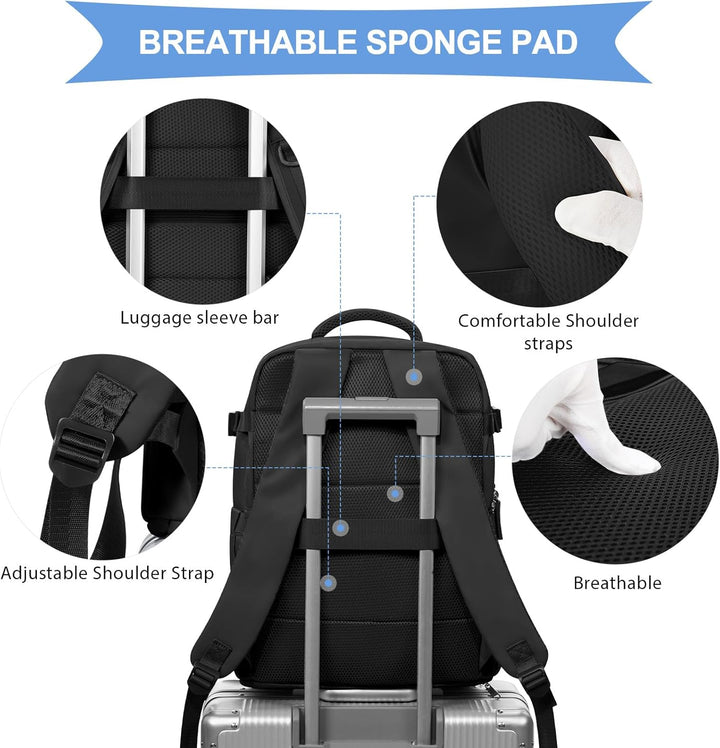 coowoz Mochila de mano para mujeres y hombres, mochila de viaje apr...