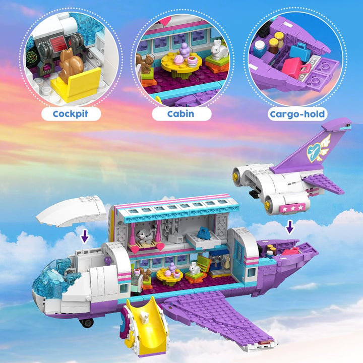 HOGOKIDS Juego de juguetes de construcción de aviones 3 en