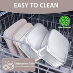 Caperci Paquete de 2 recipientes de alimentos de acero inoxidable