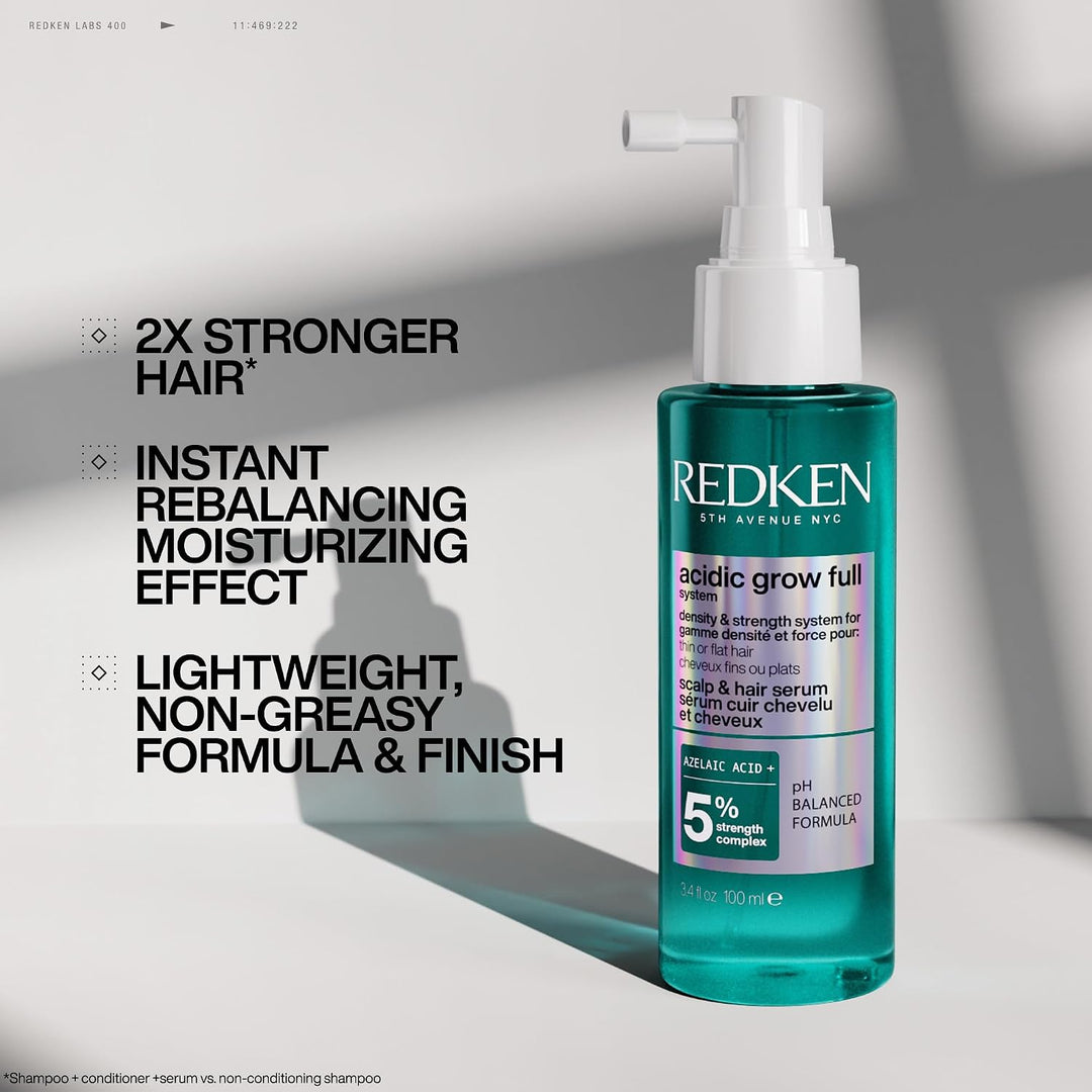 Redken Acidic Grow Full System - Suero para el cuero cabelludo y el...
