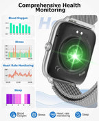 Reloj Inteligente Premium para Hombres y Mujeres con Llamadas Bluetooth, Pantalla AMOLED 2.06 pulgadas AOD