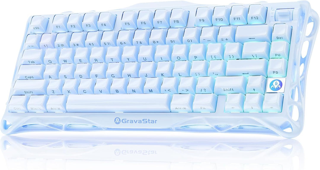 GravaStar Mercury K1 75% Blue Gaming Keyboard, Aluminum Alloy Mecha...
