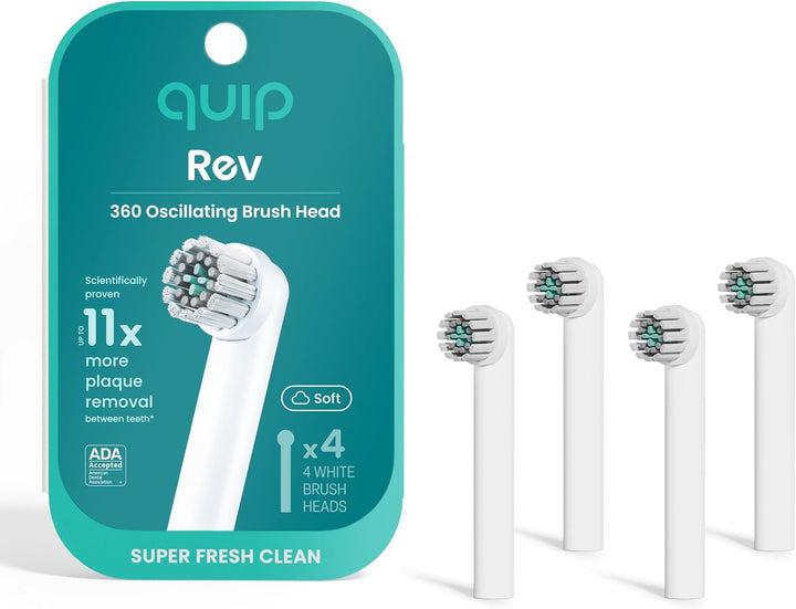 quip Rev - Cabezales de cepillo de dientes eléctricos oscilantes, p...