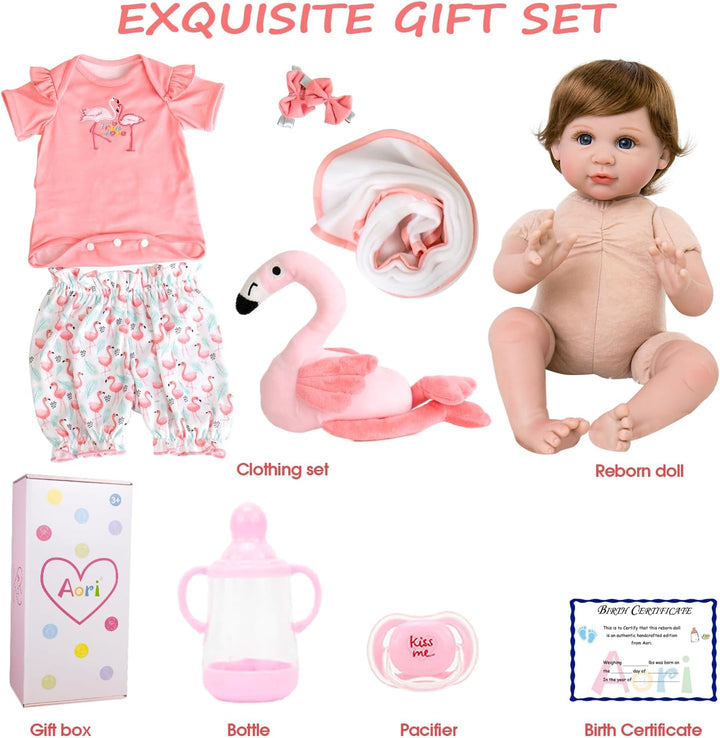 Aori Muñeca de bebé renacida realista para niñas - Muñecas de bebé...