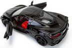 Motormax 2020 Chevrolet Corvette C8 Stingray 1:24 Diecast Black All Star Toys Exclusivo