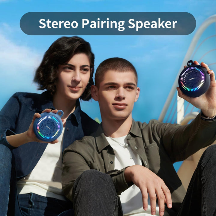 SOWO Altavoz Bluetooth de ducha impermeable \u2013 Pequeño altavoz...