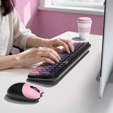 MOFII Combo de teclado y mouse inalámbricos, teclado pequeño compac...