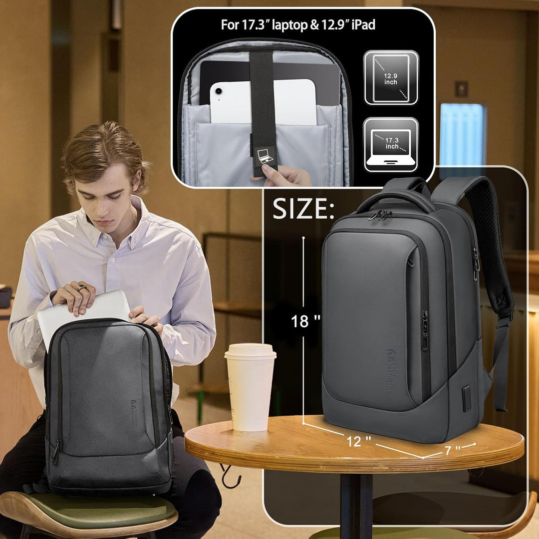 hk Mochila para laptop para hombres con puerto de carga USB para ne...