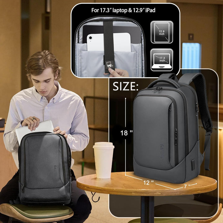 hk Mochila para laptop para hombres con puerto de carga USB para ne...