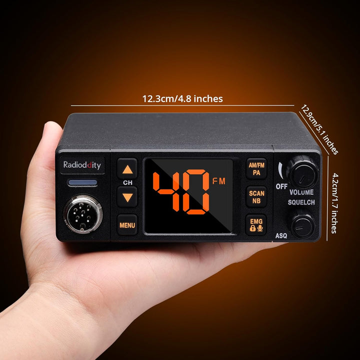 Radioddity Radio CB-606 PRO CB transceptor móvil AM/FM/PA