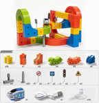 Juego de 81 piezas de tren eléctrico para niños de 3, 4, 5, 6 a 10