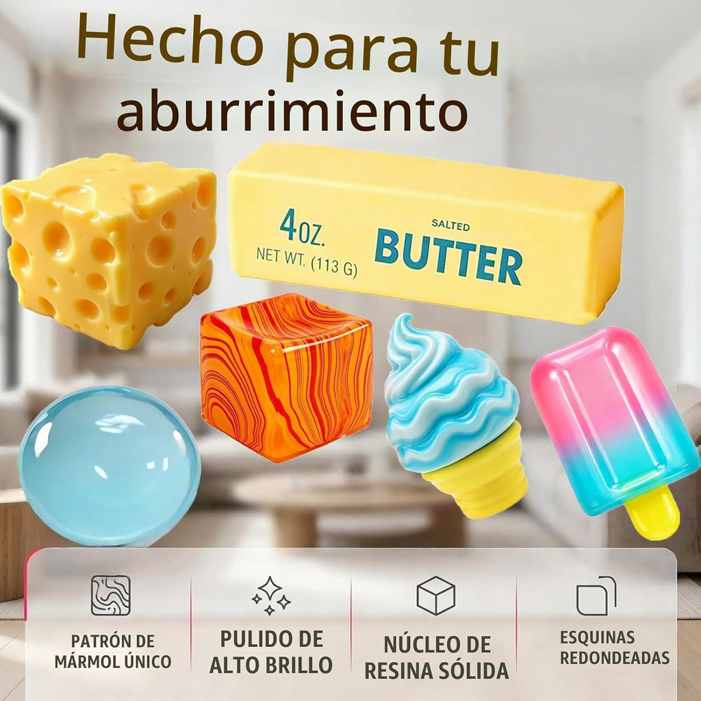 Pelotas para el estrés con forma de mantequilla de rebote lento, 2026, pelota para apretar realista, juguetes suaves para apretar, juguetes para aliviar el estrés, juguetes para ansiedad con rebote