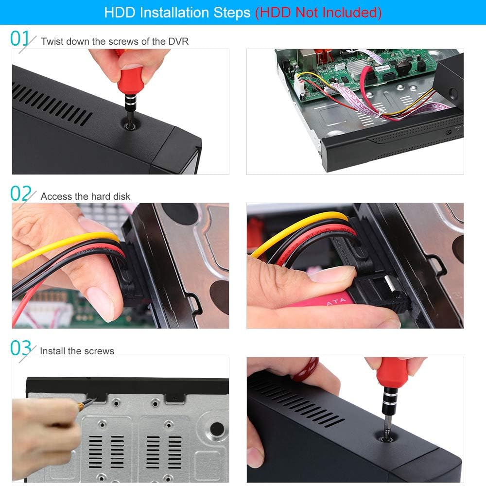 4CH 1080P 5-en-1 HD analógico DVR híbrido y NVR soporta hasta 5MP c...
