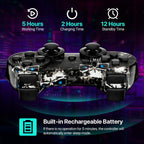 CHENGDAO Controlador para PS3 2 Pack Controladores Inalámbricos para PlayStation 3 6-Axis con Doble Vibración de Alto Rendimiento, Control de Movimiento, Cable de Carga USB (Calavera + Azul)
