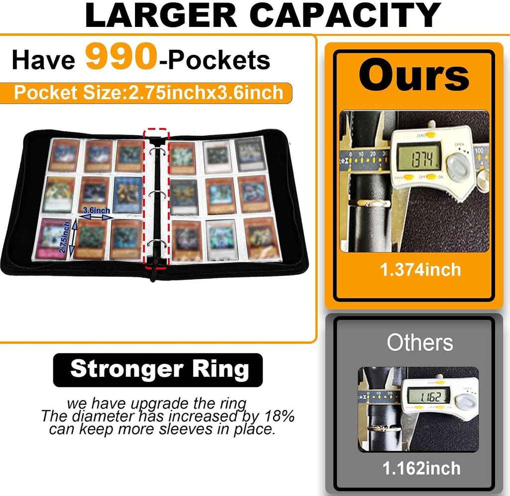 Carpeta de tarjetas de gran capacidad 990 para Y-G-O, tarjetas