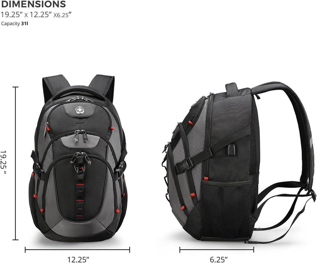 swissdigital Mochila para portátil de viaje de negocios, para hombr...