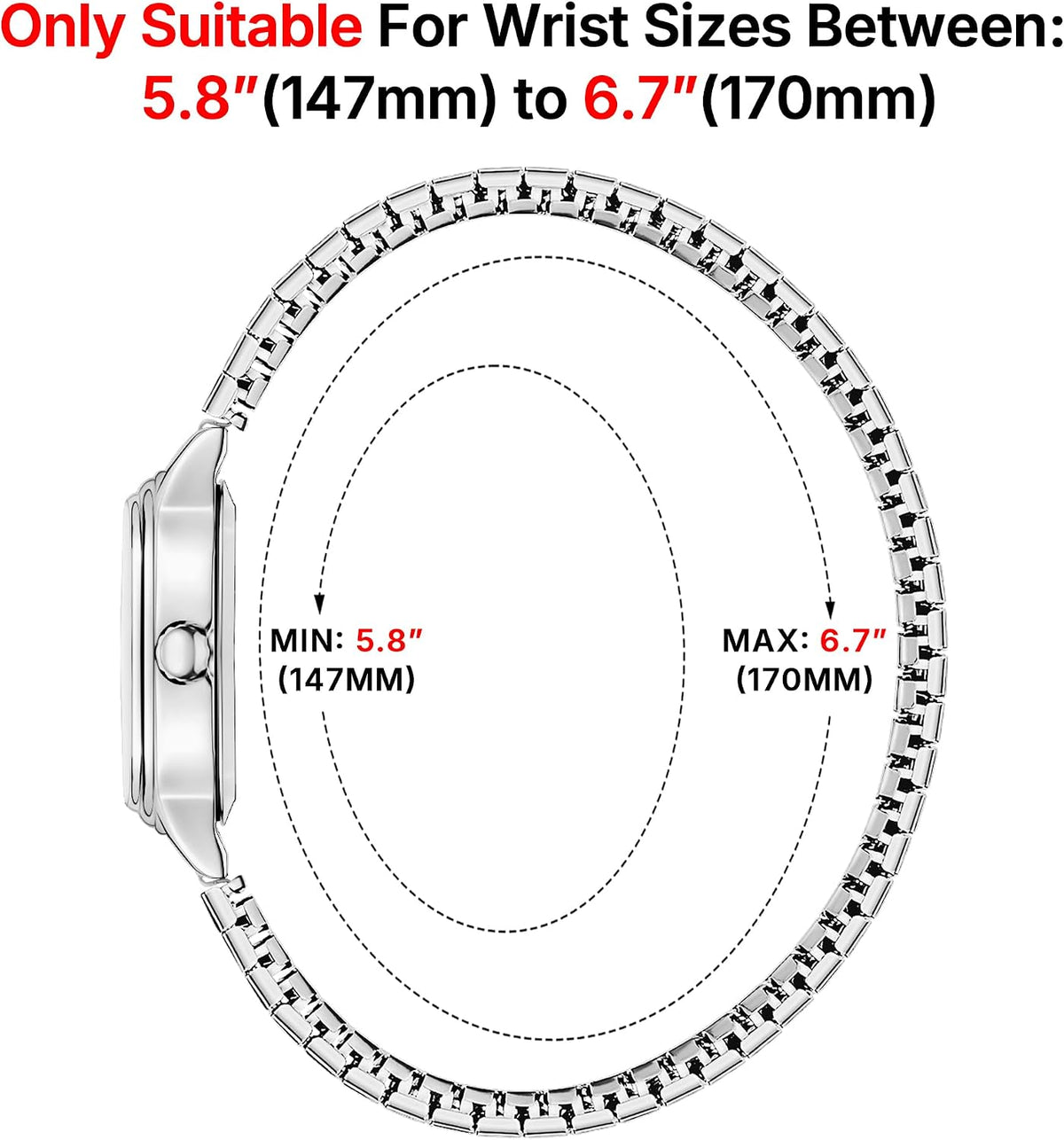 Relojes pequeños de oro para mujer, reloj analógico de esfera fácil de leer, caja ovalada, banda de expansión de acero inoxidable, reloj impermeable