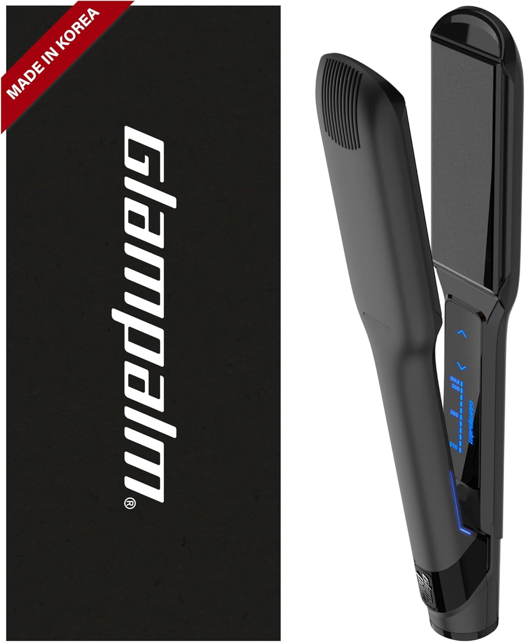 GLAMPALM Alisador de Cabello Plancha Plana de Cerámica de 1.5 pulga...