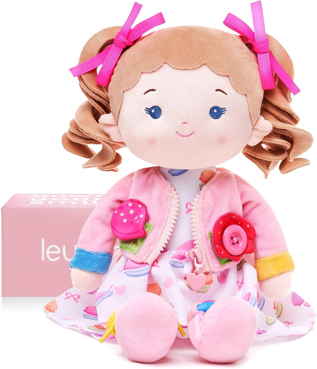 LeyaDoll Soft Bady - Muñeca de bebé suave y educativa (16 pulgadas)...