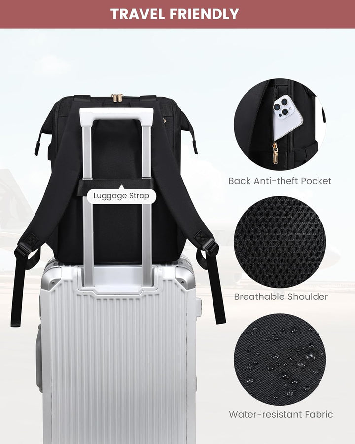 LOVEVOOK Mochila para computadora portátil para mujer, bolsa de tra...