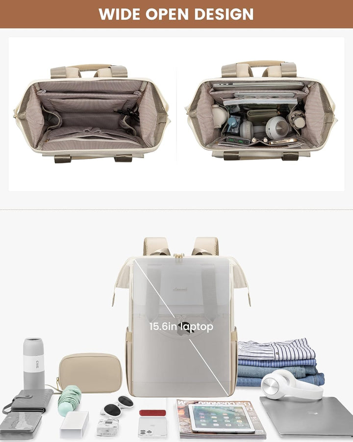 LOVEVOOK Mochila para laptop para mujer, mochila de trabajo convert...