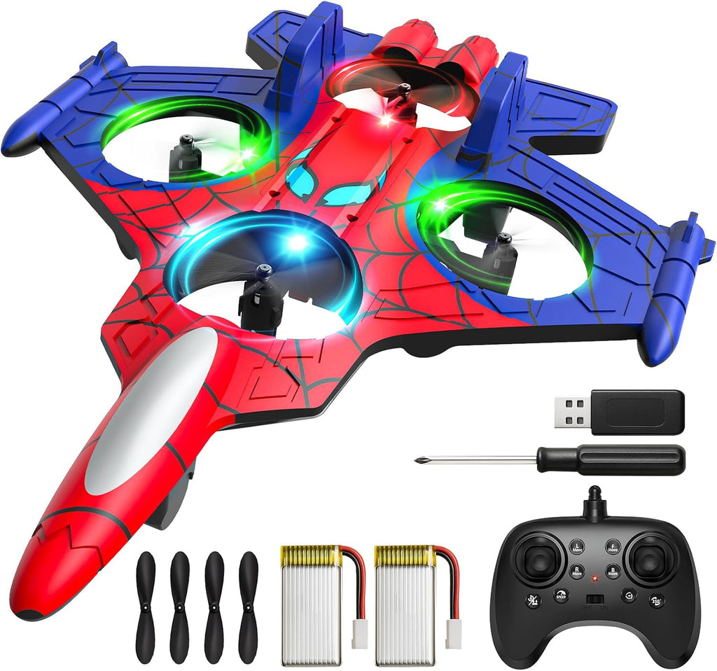 Aviones de control remoto de espuma de araña para niños, mini dron para regalos de niños