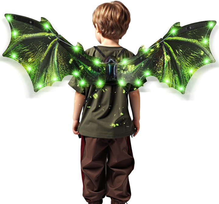 Alas eléctricas de dragón para niños pequeños, alas de dinos