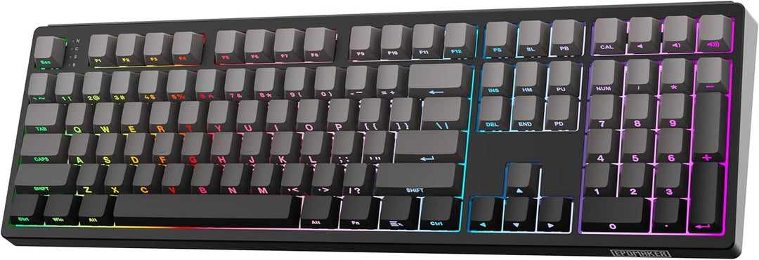 EPOMAKER TH108 Teclado mecánico de tamaño completo, teclado inalámb...