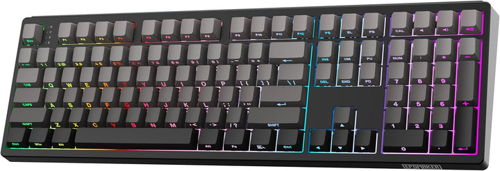 EPOMAKER TH108 Teclado mecánico de tamaño completo, teclado inalámb...