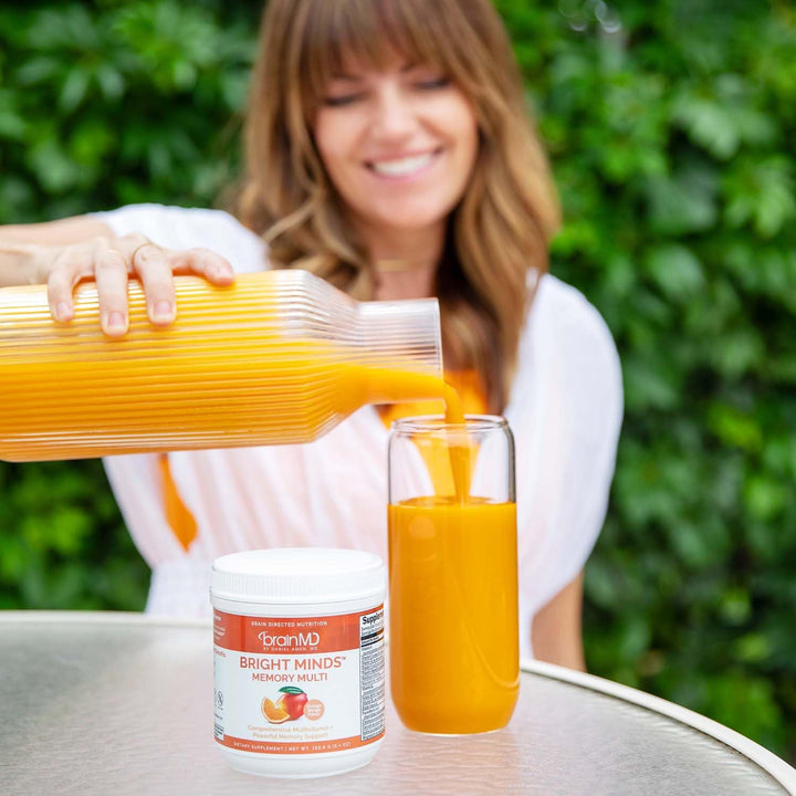 BRAINMD Dr Amen BRIGHT MINDS Memory Multi, sabor naranja y mango, p...