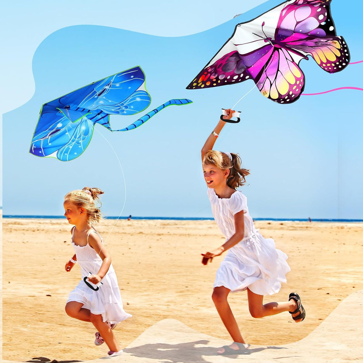6 piezas de cometa grande para niños y adultos, juegos al aire libre