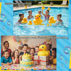 10.3 pulgadas Sin Agujero Gigante/Grande Impermeable Sin Ruido 'Bebe' Pato de Goma Divertido Amarillo/Ducikes Juguete de Baño/Piscina/Agua Sin Agujero para Niños Decoración de Escritorio de Oficina