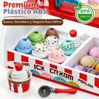 Lehoo Castle - Juguetes de helado para niños pequeños de 3 a 5 años, juguetes para niñas de 3 años en adelante, juego de helado para niños de 2 a 4 años, juego de tienda de helados, regalo para niños