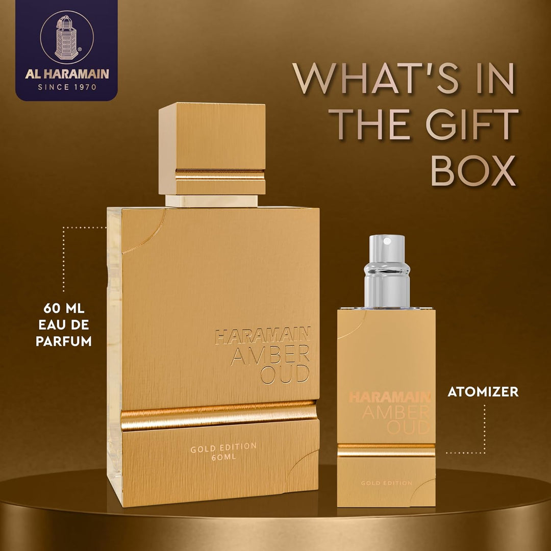 Al Haramain Amber Oud Edición Dorada Eau De Parfum Spray 60ml + Ato...