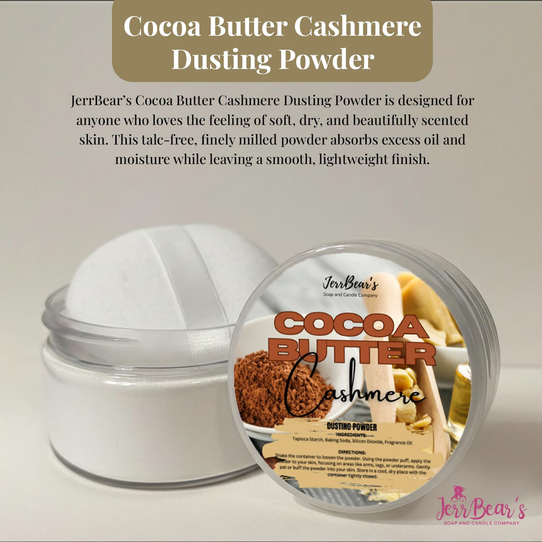 JerrBear's Polvo de cachemira de manteca de cacao, fórmula corp...