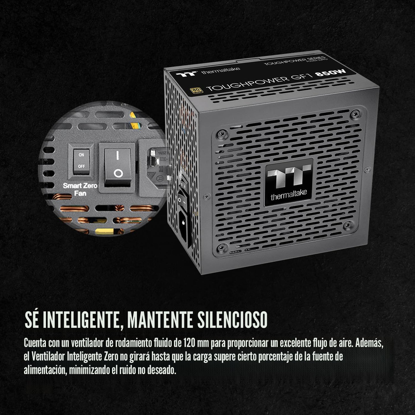 Thermaltake GF1 (2024) Fuente de alimentación ATX completamente mod...