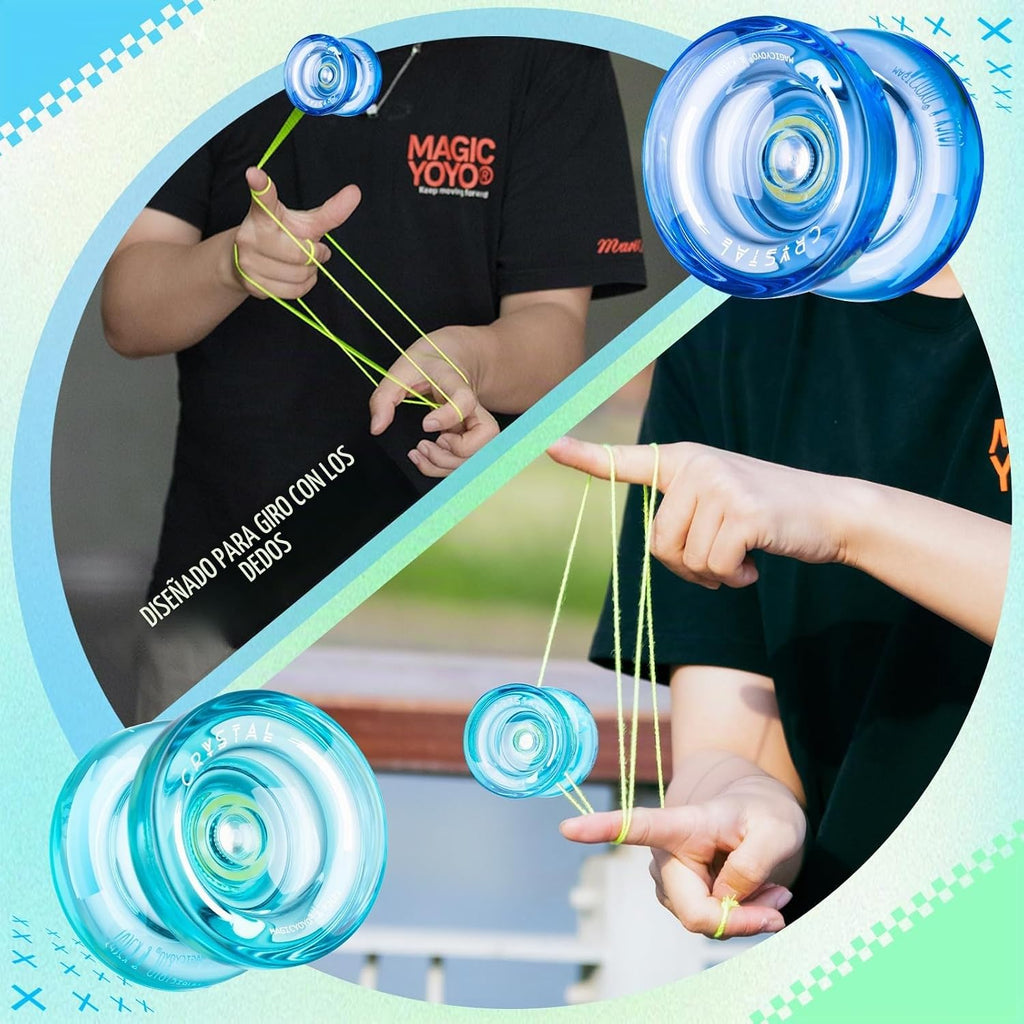 MAGICYOYO K2 - Yoyo profesional de cristal, paquete de 3, Yoyo sensible