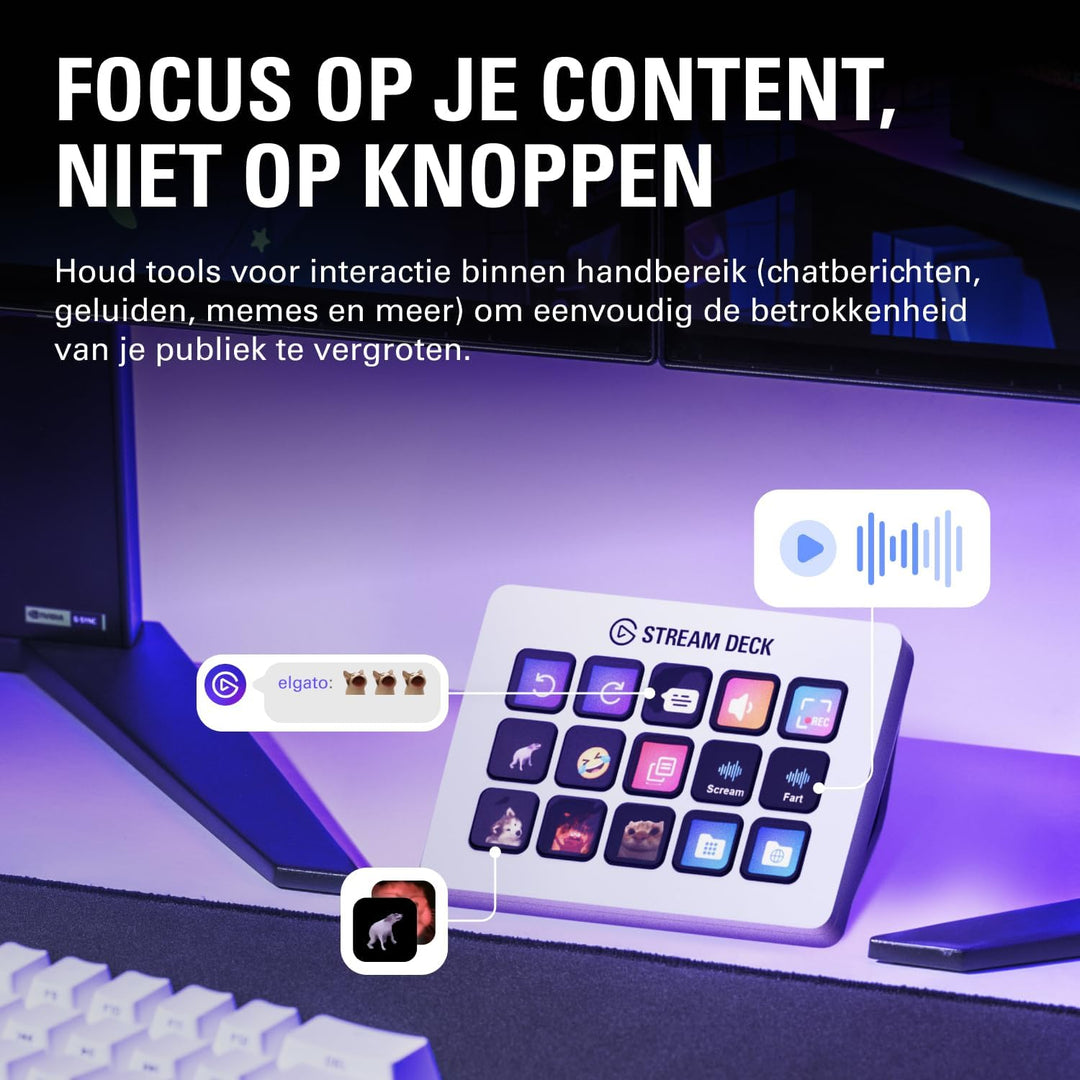 Elgato Stream Deck MK.2 Blanco \u2013 Controlador de estudio, 15 te...