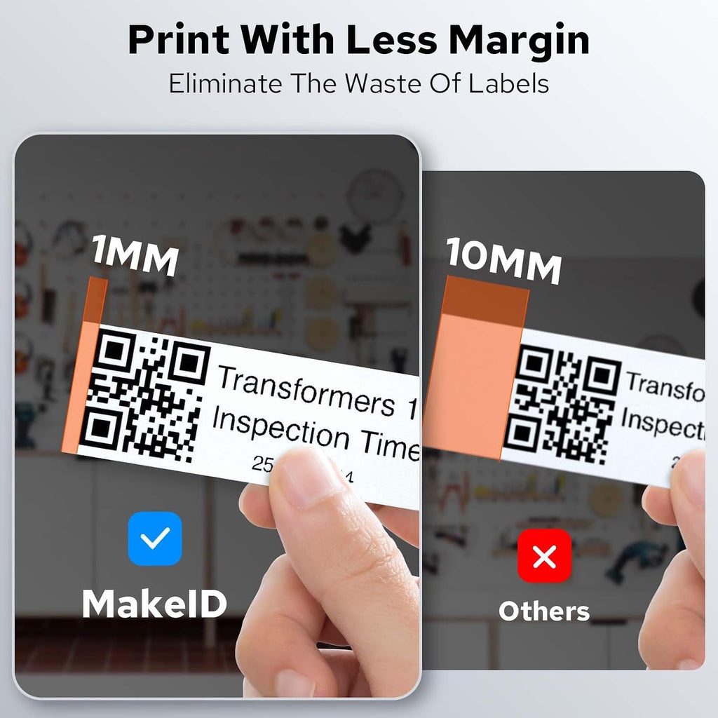 Makeid P31S Etiquetadora industrial portátil con cinta, 300 dpi