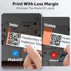 Makeid P31S Etiquetadora industrial portátil con cinta, 300 dpi