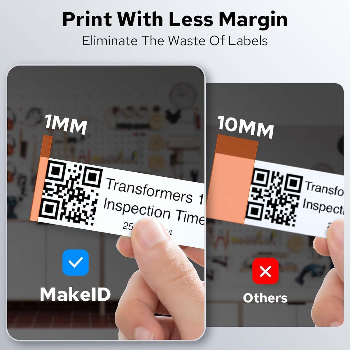 Makeid P31S Etiquetadora industrial portátil con cinta, 300 dpi