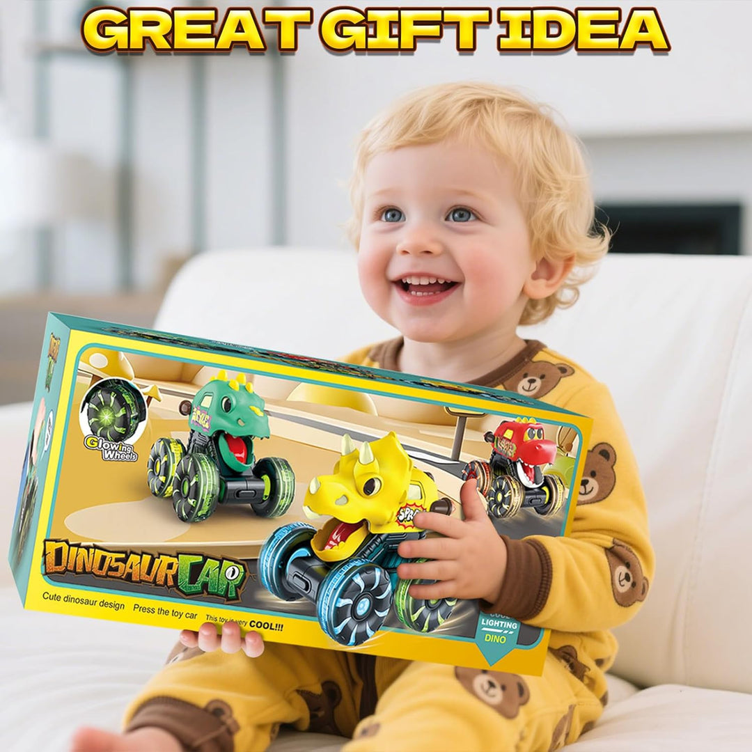 Intoypad Paquete de 3 Juguetes de Coches de Dinosaurio para Niños P...