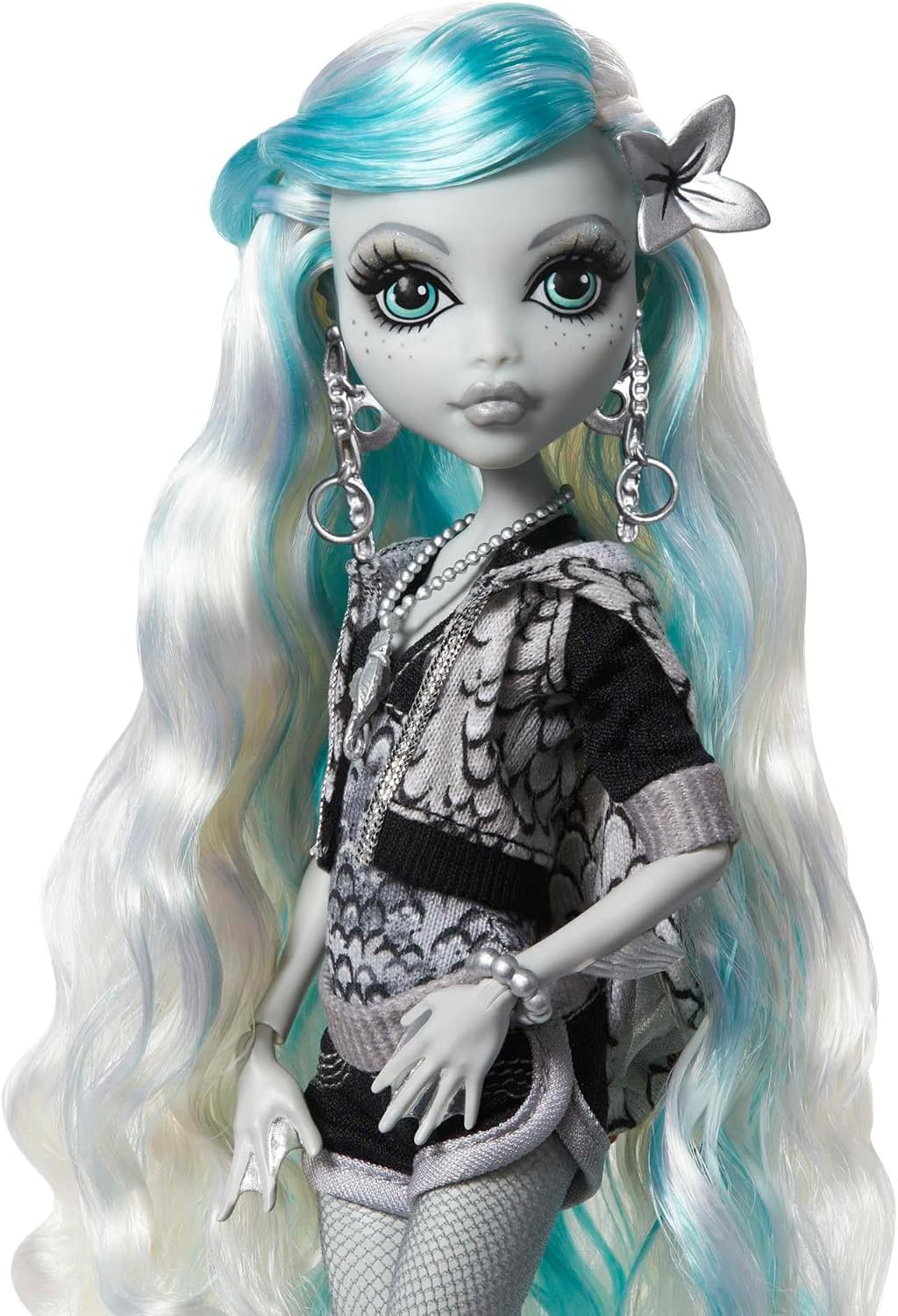 Muñeca Monster High, Lagoona Blue en Blanco y Negro, Reel Drama Col...