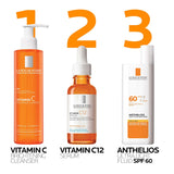 La Roche-Posay Jabón facial iluminador con vitamina C, limpiador fa...