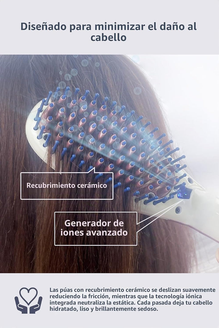 Areti Cepillo iónico japonés para alisar el cabello, calentamiento...