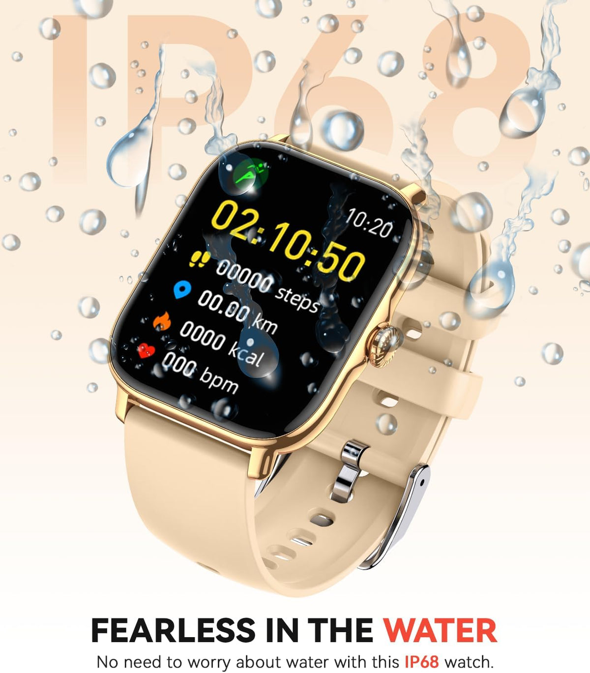 Reloj inteligente para mujeres y hombres, contestar/hacer llamadas, reloj de seguimiento de pasos de fitness impermeable IP68 con monitor de sueño/contador de actividad/modo deportivo más de 110 años, reloj inteligente compatible con Android iPhone
