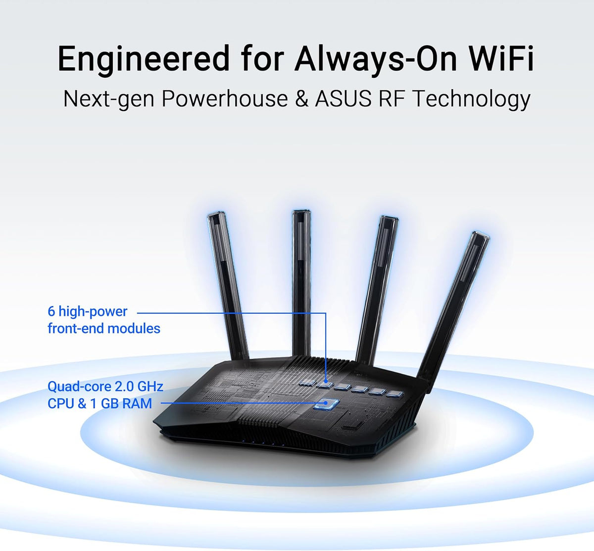 ASUS RT-BE82U WiFi 7 Router - Doble banda, 6.5 Gbps, Dual-Band, 6.5 Gbps | Puerto 2.5G